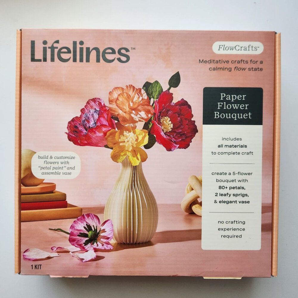 Lifelines FlowCrafts, Paper Flower Bouquet - Create a 5-Flower Bouquet with 80+